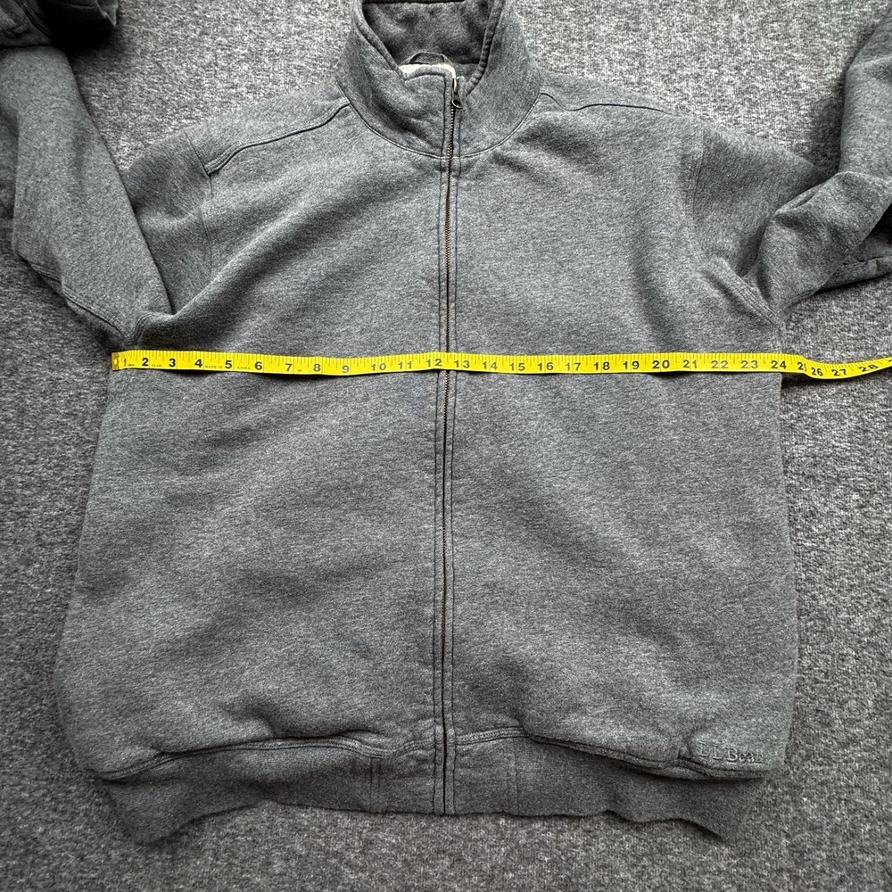 LL Bean Katahdin Iron‎ Works Mens Large Regular Sherpa Lined Grey Full Zip - Picture 8 of 16